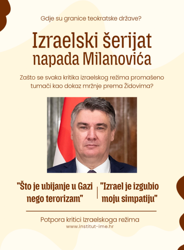 ‘IZRAELSKI ŠERIJAT’ I NAPAD NA MILANOVIĆA